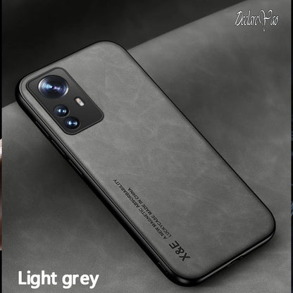 DECLAREYAO Slim Suede Leather Hard Coque For Xiaomi Mi 14T 13T 12T 11T 10T 9T 15 Pro 14 Ultra 13 12 12X 12S 11 Lite Case Cover