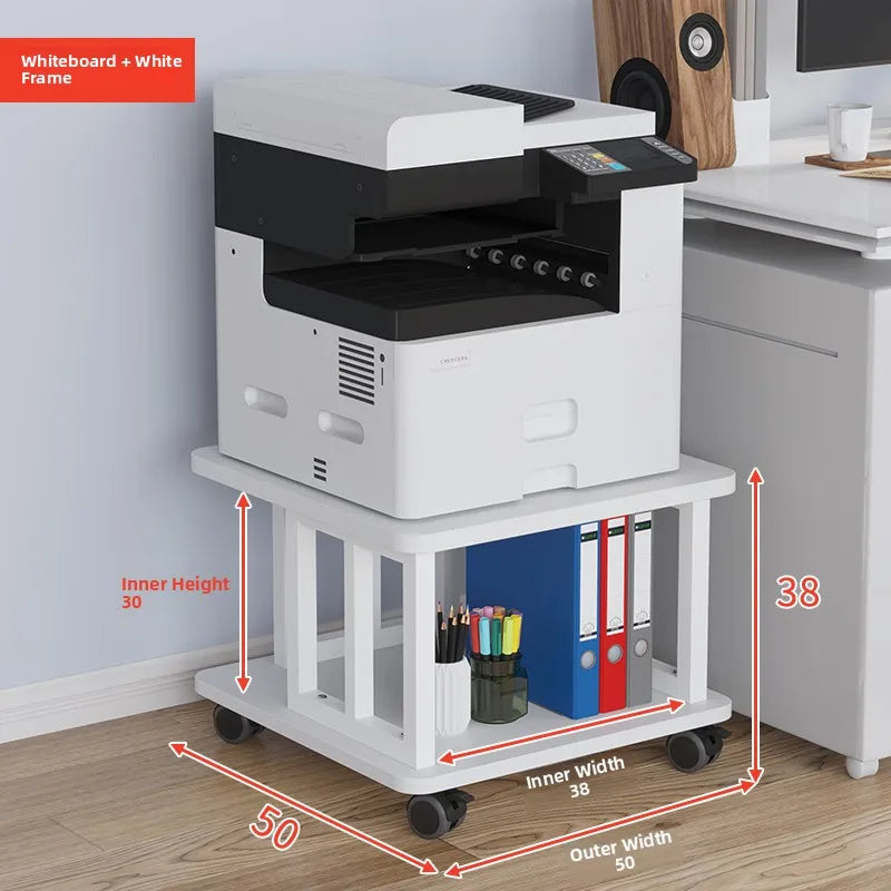 Low Profile Floor Mounted Office Desktop under Desk Printer Copier Storage Ra Home Use Mobile Organization elf