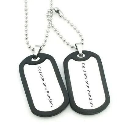 Customized ID Double Dog Tag Military Soldier Circle Pendants Titanium Steel Personalized Necklace Fashion Jewelry Free Carving
