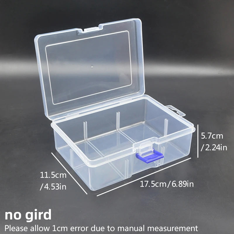 5 transparent plastic storage boxes can accommodate small items, small toys, decorations, small cards, sorted storage, not messy