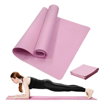 4mm Anti-Slip Yoga Mat Portable Fitness Workout Mat For Pilates Home Gym Ladies Exercise