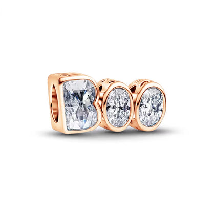 Rose Gold Plated Charms for Bracelet DIY Jewelry Making Heart Flower Strawberry Butterfly Paw Print CZ Pendant Beads Women Gift
