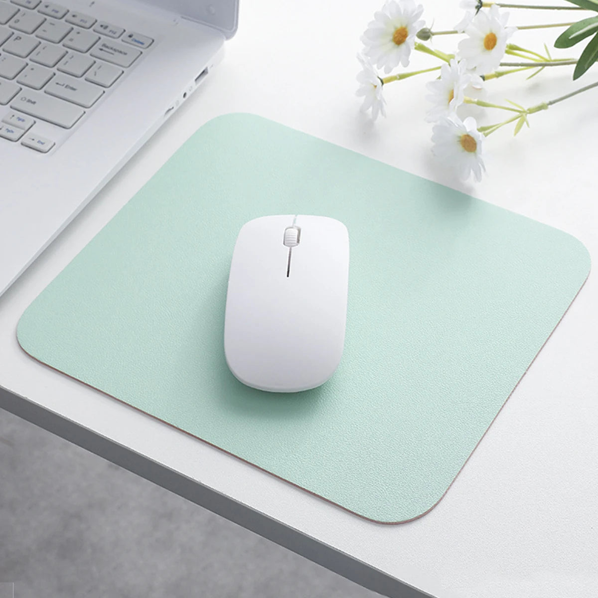 1PC Small PU mouse pad Non-Slip Gaming Desktop Leather Mouse Pad Waterproof Anti-Scratch Easy To Clean Mat For PC Laptop Desktop