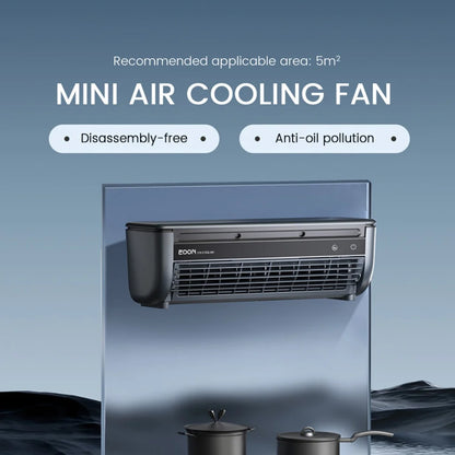 EDON E868 Wall-Mounted Air Cooling Fan 20W Power Quick Cooling Easy To Install Leafless Home Kitchen Air Conditioning Fan