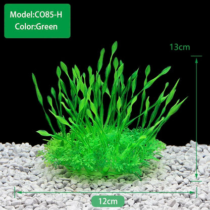 Artificial Underwater Plastic Plants Aquarium Fish Tank Aquatic Fake Shrub Green Weeds Water Grass Viewing Simulation Decoration
