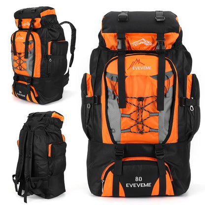 80L wasserdichter Wanderrucksack, Campingrucksack, Trekkingrucksack, großer Reiserucksack für Herren, Outdoor-Sport- und Bergsteigerrucksack