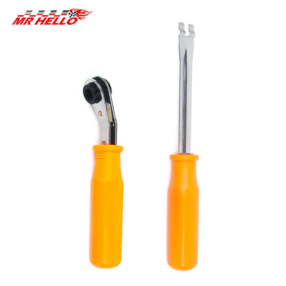 2Pcs/set Fork End Release Ratchet Wrench Automatic Slack Adjustment Spanner With Comfortable Grip For Air Brake Systems