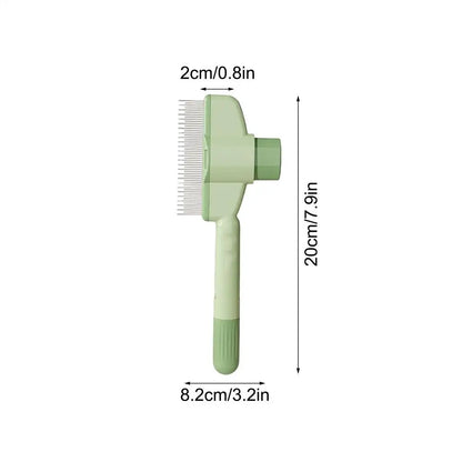 Dog Grooming Comb Cat /Dog Hair Remover Brush Long Hair Pet Self Cleaning Row Pet Removes Hairs Cleaning Bath Brush Dog Supplies