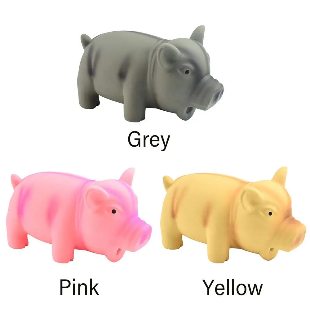 1PC Rubber Sound Pig Grunting Squeak Latex Pet Chew Toys for Dog Squeaker Chew Training Puppy Supplies Pet Products
