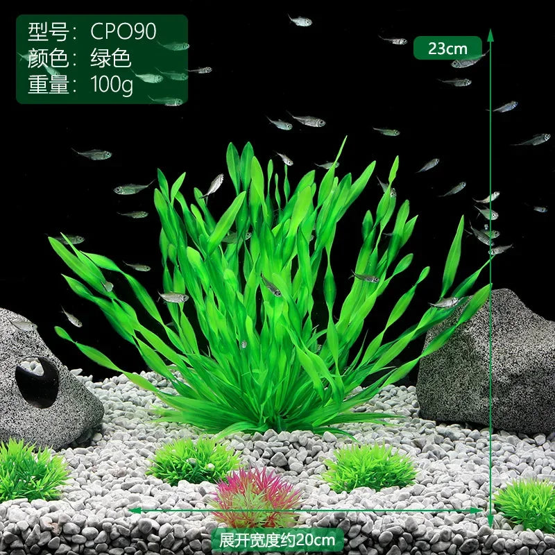 Plastic Aquarium Plants Fish Tank Decorations Artificial Seaweed Water Grass Underwater Plants for Aquarium Ornament