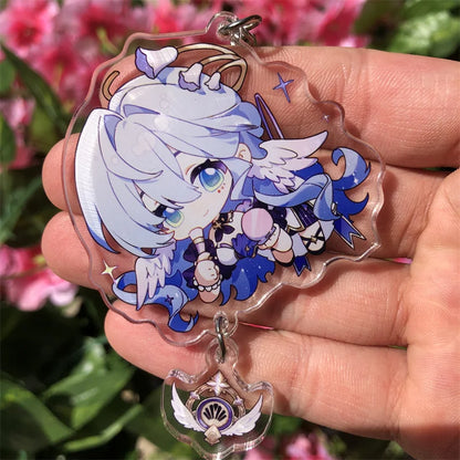 Honkai: Star Rail Kafka March 7th Dan Heng Clara Pom-Pom Cosplay COSTUME Keychain Accessories Key Chain Pendant Prop Xmas Gift