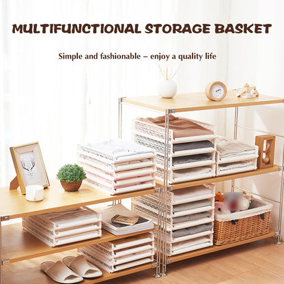 Bedroom Storage Shelves Wardrobe Closet Layered Partitions Home Drawers Organizer Stackable Storage Box Space Separation Tool