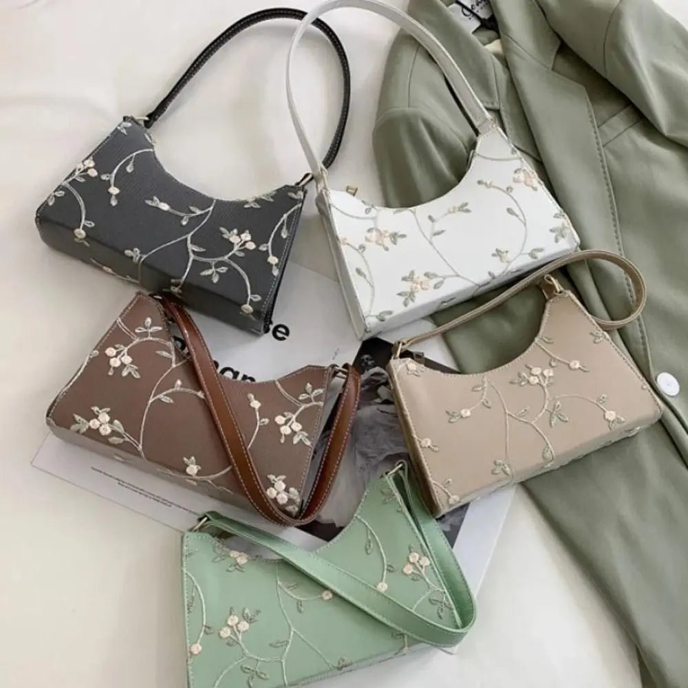 Elegant Small Handbag For Girls PU Leather Purse Wallets Shoulder Bags Women Underarm Bag Mini Messenger Bags Korean Handbag