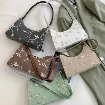 Elegant Small Handbag For Girls PU Leather Purse Wallets Shoulder Bags Women Underarm Bag Mini Messenger Bags Korean Handbag
