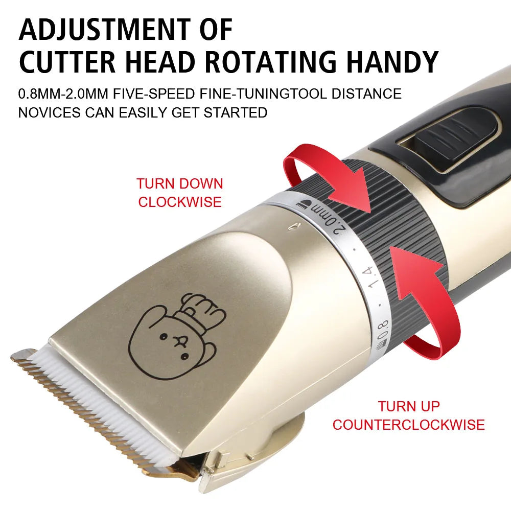 For Rabbit Dog Cat Puppy Grooming Clipper Cutter Pet Supplies Pet Hair Clipper Electric Scissors Haircut Trimmer Shaver Set