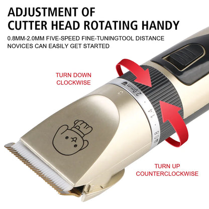 For Rabbit Dog Cat Puppy Grooming Clipper Cutter Pet Supplies Pet Hair Clipper Electric Scissors Haircut Trimmer Shaver Set