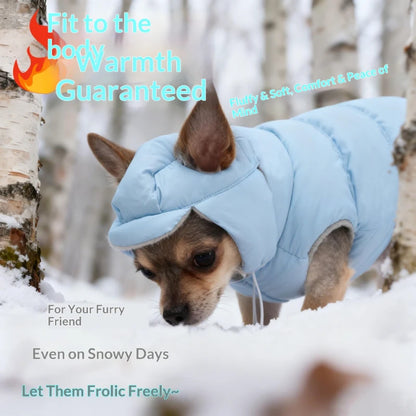 Autumn and winter pet dog cotton-padded vest thickened and fleece-lined warm hooded vest dog puff clothing pet apparel dog coat