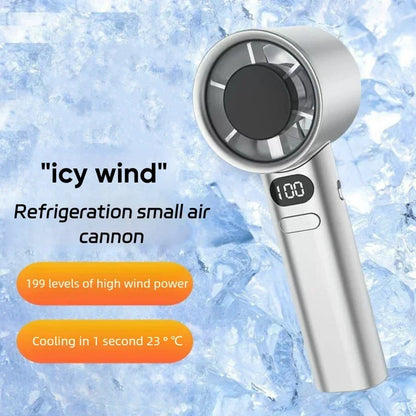 Portable Handheld Fan 120 Wind Speeds Mini Bladeless Hand Fan USB Rechargeable Highspeed Fans Camping Electric Fans Air Cooler