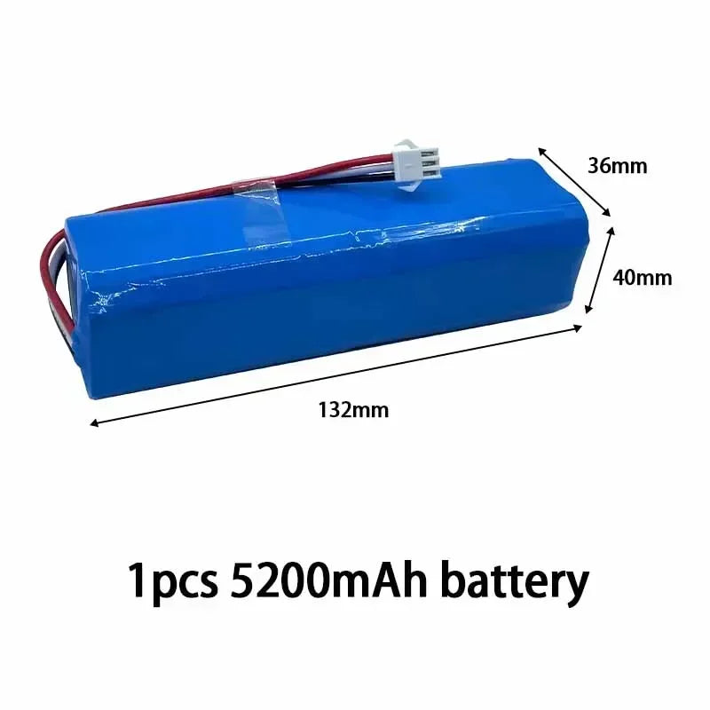 2026 100% NEW For Xiaomi 14.4V lithium battery 2P4S battery 5200mAh 6500mAh 12800mAh Viomi S9 Lydsto R1 Roadmi Eve Plus