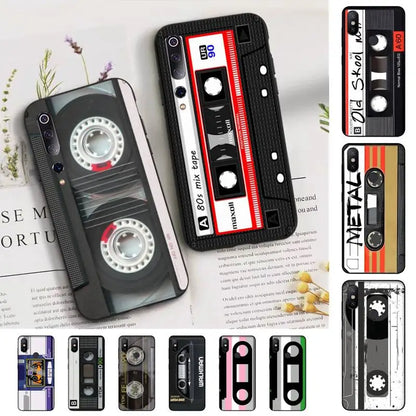 Vintage Cassette Tape Retro Phone Case for Xiaomi mi 5 6 8 9 10 lite pro SE Mix 2s 3 F1 Max2 3