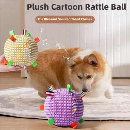 Pet Toy Ball Dog Chew Toy Interactive Tough Durable Colorful Ribbon Pet Playing Toy for Small Medium Large Dogs Stress Relief