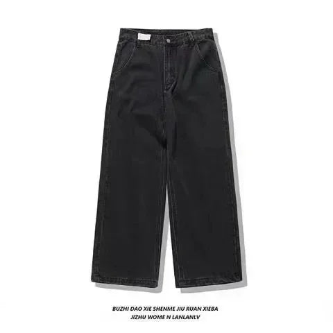 Street Y2K New Fashion Trend Clearance Spot Special Straight Jeans Women Harajuku Hip Hop Oversized Wide-leg Pants Unisex Jeans
