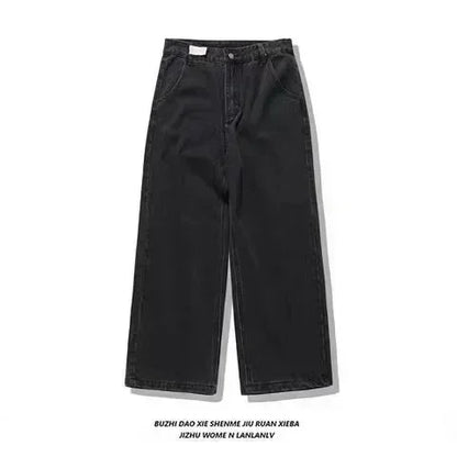 Street Y2K New Fashion Trend Clearance Spot Special Straight Jeans Women Harajuku Hip Hop Oversized Wide-leg Pants Unisex Jeans