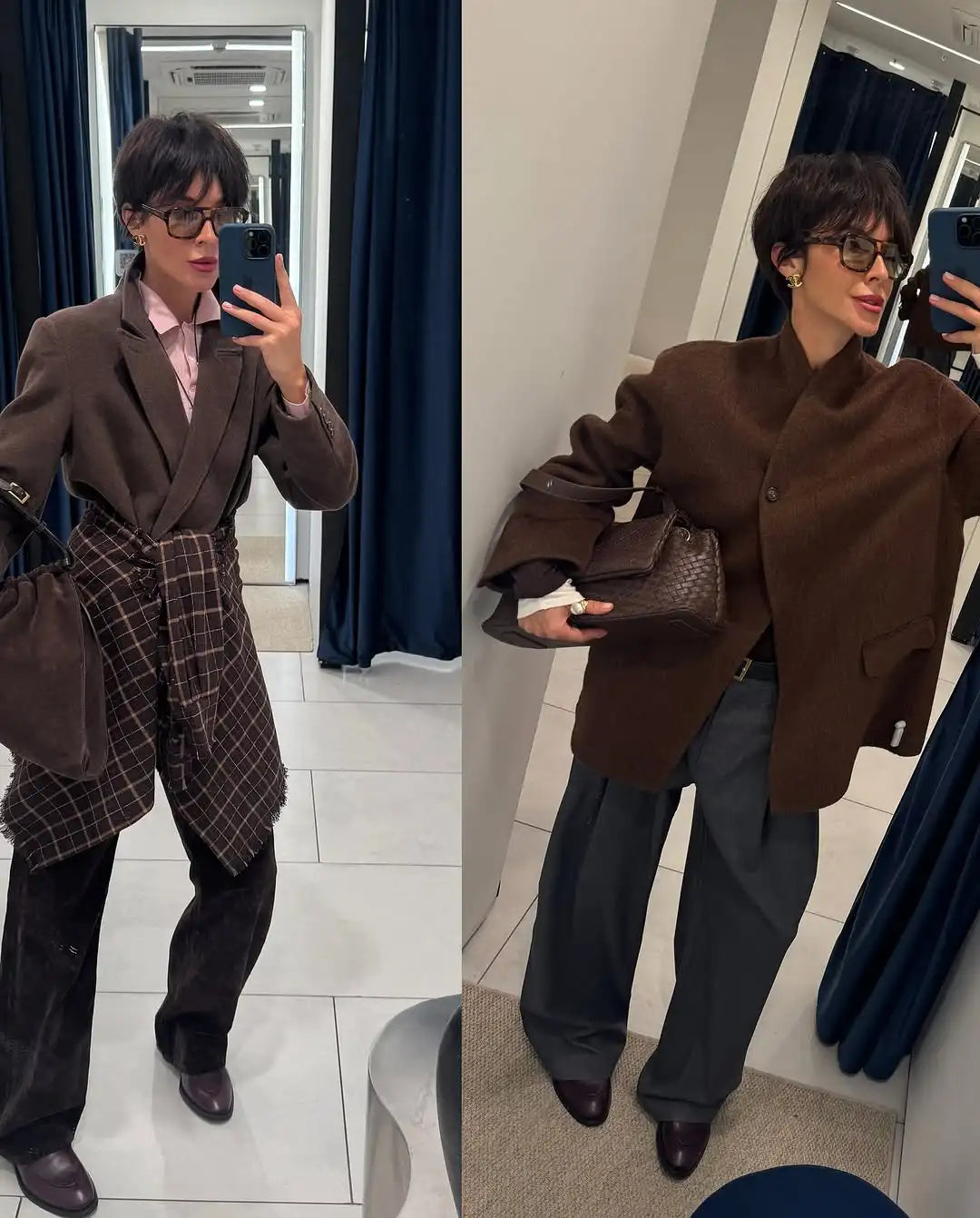 Fashion Solid Color V-neck Stand Collar Suit Jacket Women Single Breasted Long Sleeved Short Coat Lady Daily Casual Outwear New