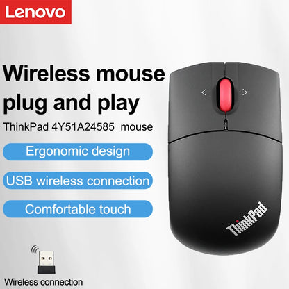 Lenovo ThinkPad Wireless Mouse Wireless Laser Mouse Computer Office Black Bluetooth Mouse