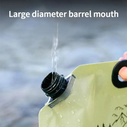 Outdoor Hiking Camping Water Bag with Faucet Camping Supplies Folding Water Bucket Bag 8L Large Capacity Portable
