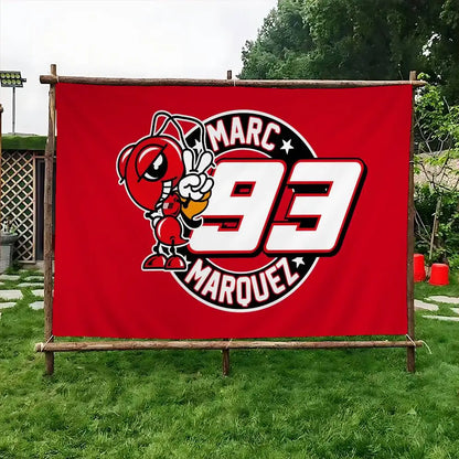 Marquez Marc 93 Cartoon Flag Art Science Fiction Room Home Decor Wall Hanging Home Decor Banner