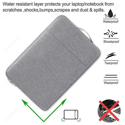 Laptop Handbag Case for DELL 13.3' 14' 15.6' 16' Waterproof Zipper Portable Shockproof Notebook Bag Cover for DELL 12.5'