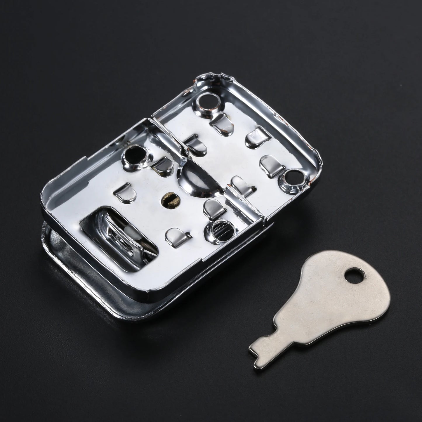 1set Suitcase Toggle Catch Hasp with Keys Safety Metal Square Locker 48*31mm Spring Latch Briefcase Luggage Air Flight Case