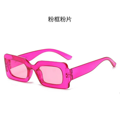Sunglasses Woman 2025 Fashion Vintage Rectangle Frame Purple Pink Square Sun Glasses Man Lady Eyewear UV400 очки солнцезащитные