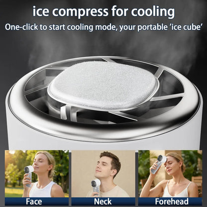 Portable Handheld Fan, 9000mAh Rechargeable Travel Fan as Power Bank, 100 Speed Personal Hand Face Fan with Retractable Wire