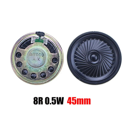 2PCS 8R 32R 0.5W 1W 2W Mini Speaker 8 Ohm 32 Ohm Loud Speaker Diameter 20mm 23mm 26mm 28mm 30mm 32mm 36mm 40mm 45mm Loudspeaker