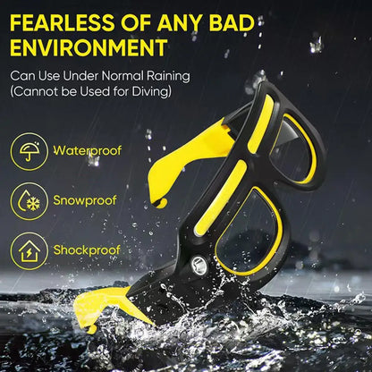 Headlamp With 2 Lens,Rechargeable LED Safety Glasses Headlights ,Detachable Sunglasses,Headlamp For Working,Riding,Night Fishing