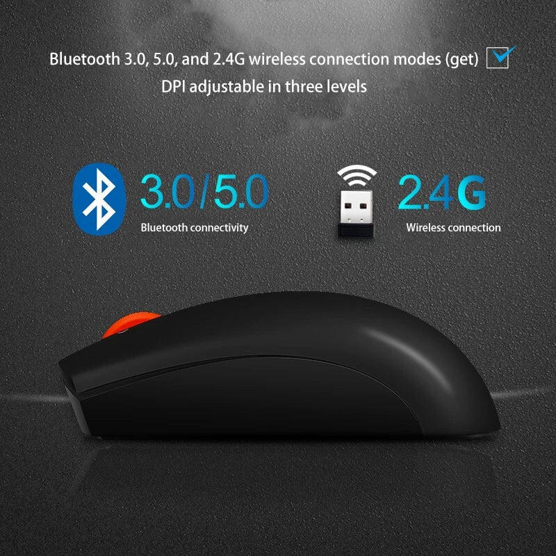 Mouse Lenovo ThinkPad Office Mouse 4Y50Z21427 Black Bluetooth + Wireless Dual-Mode Mouse
