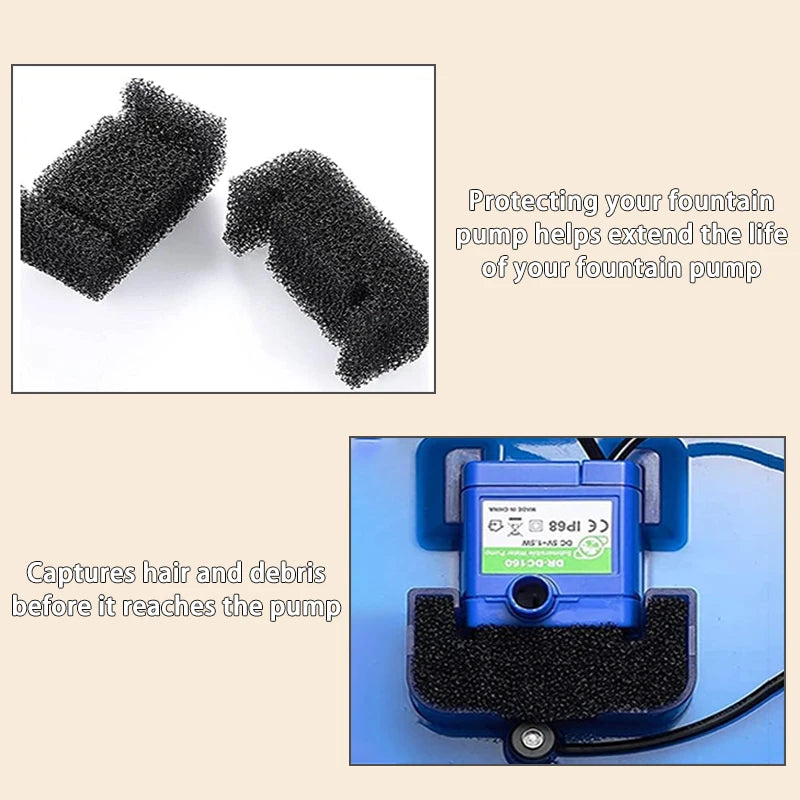 Replacement Filters for Cat Water Fountain Activated Carbon Replacement Filters Pet Cat Water Dispenser Filters Accessorie