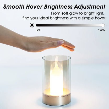 LED Candles Light Rechargeable Motion Sensor Dimmable Flameless Electric Candles Night Light Wedding Party Christmas Decor gift