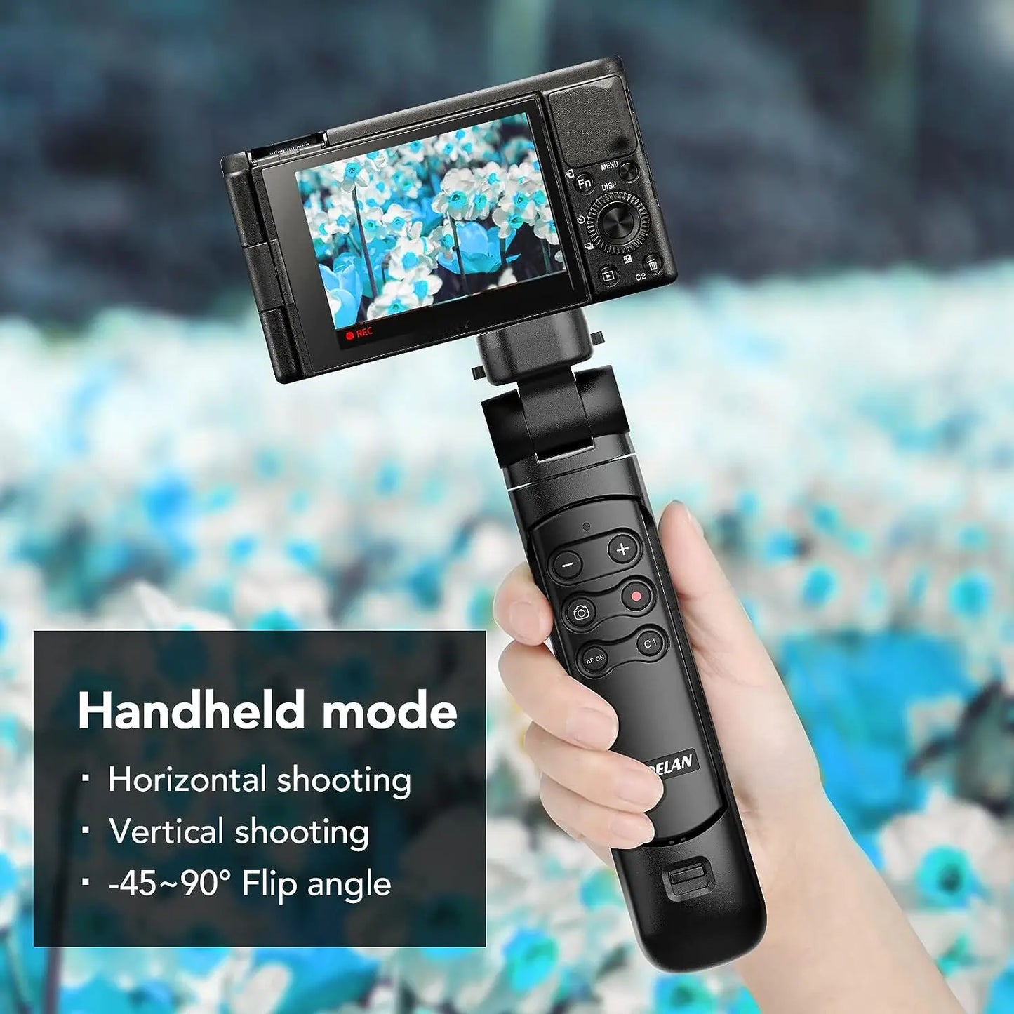 AODELAN Wireless Shooting Grip Tripod for Sony with Camera Remote Control for Still, Video, Vlogging for Sony ZV-E10 A6700 A7IV