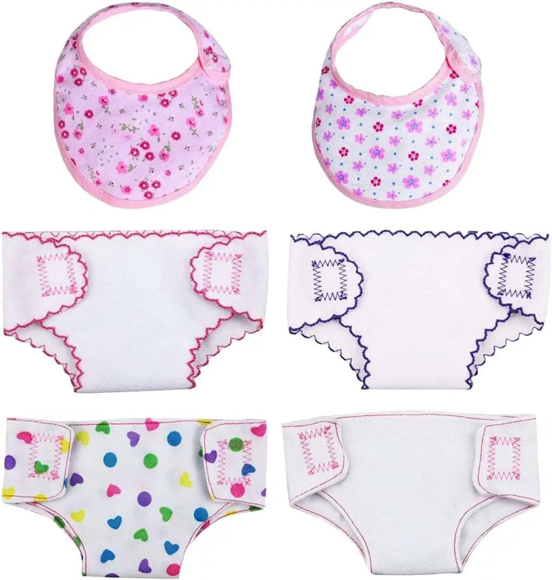 Baby Diapers Doll Underwear for 14-18 Inch Baby Dolls Underwear Reusable Adjustable Diapers for Infant Reborn Dolls Baby Girls