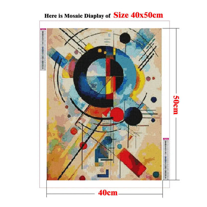 Diamond Painting Full Drill Western Abstraction Art Wassily Kandinsky Poster Rhinestones Mosaic Embroidery  Living Room Decor