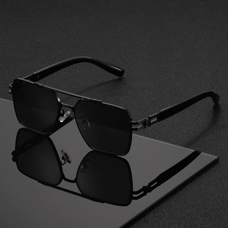1PC, double beam glasses, fashionable cut-out temples, oversized ultra-light frames, suitable for men and women
