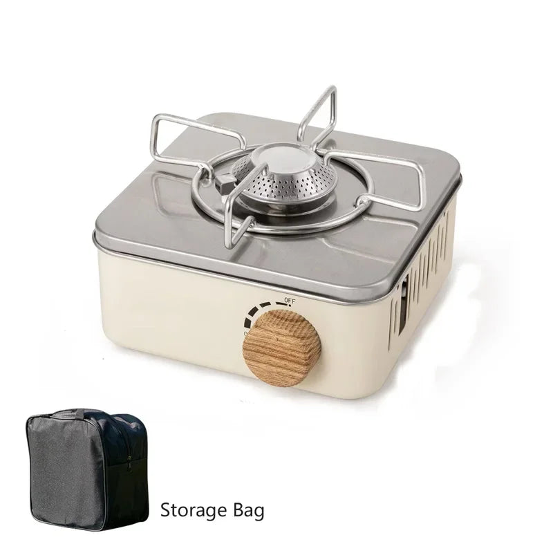 2800W Camping Mini Gas Stove Portable Cassette Furnace Butane Stove with Carrying Bag Outdoor Gas Burner for Picnic Camp Cooking