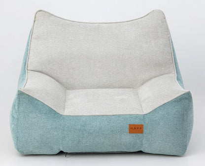 Rectangular Inflatable Pet Bed with Breathable PP Cotton Filling Warm Inner Liner Washable Non-Slip Cover for Cats and Dogs