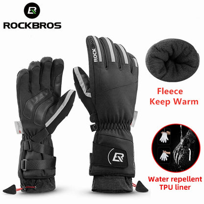 ROCKBROS Ski Gloves Snowboard Gloves Snowmobile Motorcycle Riding Winter Gloves Windproof Waterproof Unisex Snow Gloves