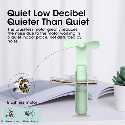 Portable Mini Handheld Fan USB Rechargeable Adjustable Foldable Handheld Fan Suitable for Women, Travel, Outdoor Use Gift