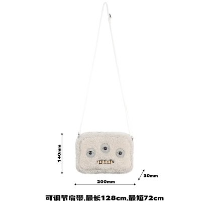 Fugglers Ugly Teeth Monster Bag Crossbody Cute Plush Wallet Plush Bag Fuggs Crossbody Bag with Shoulder Strap Animal Plushies