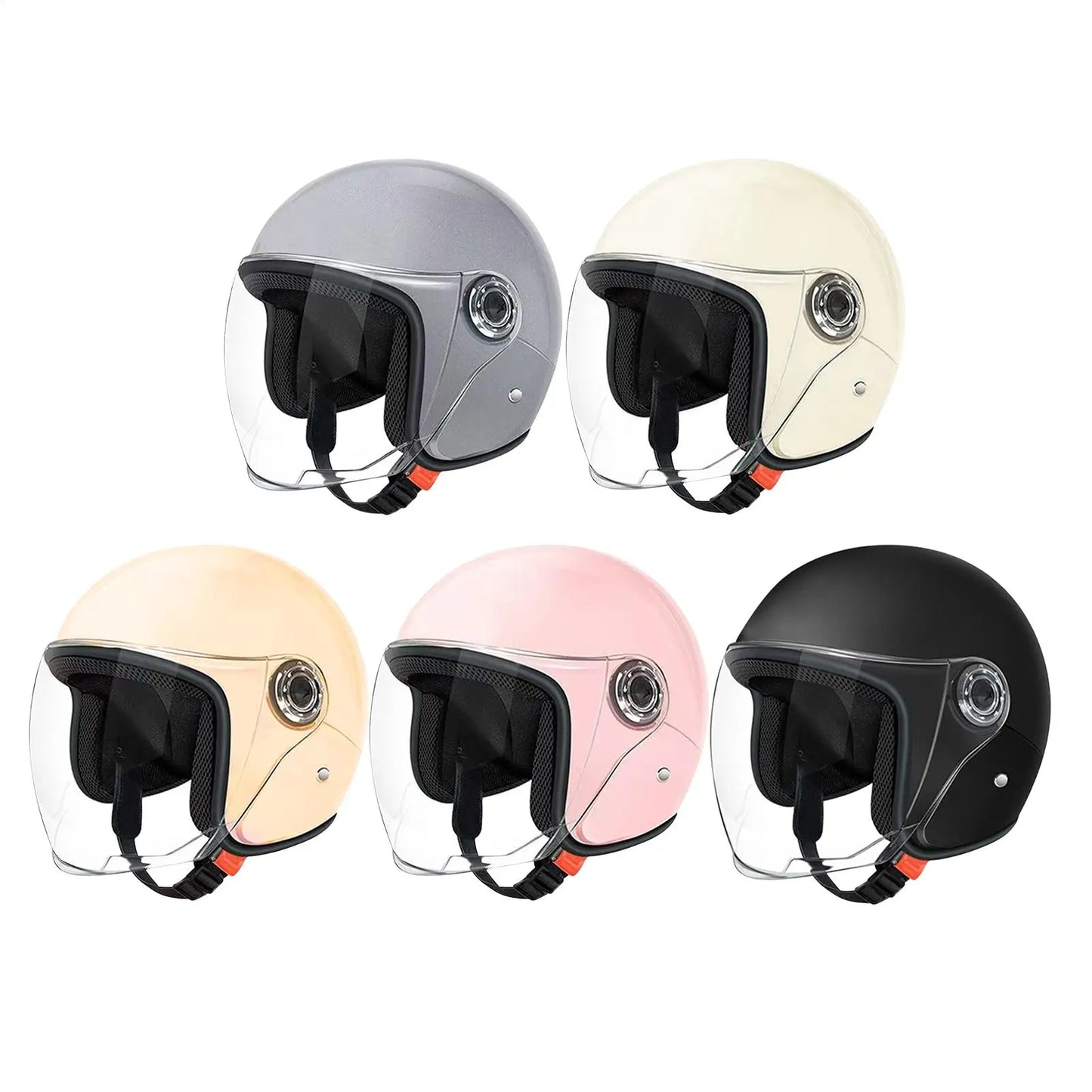 Lightweight Motorcycle Hat Unisex Electric Riding Helmet Four Seasons Comfortable Ventilated Adjustable Motorcycle Safety Helmet